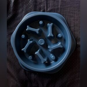 Blue Slow Feeder Dog Bowl